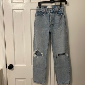 Abercrombie and Fitch high rise straight jeans